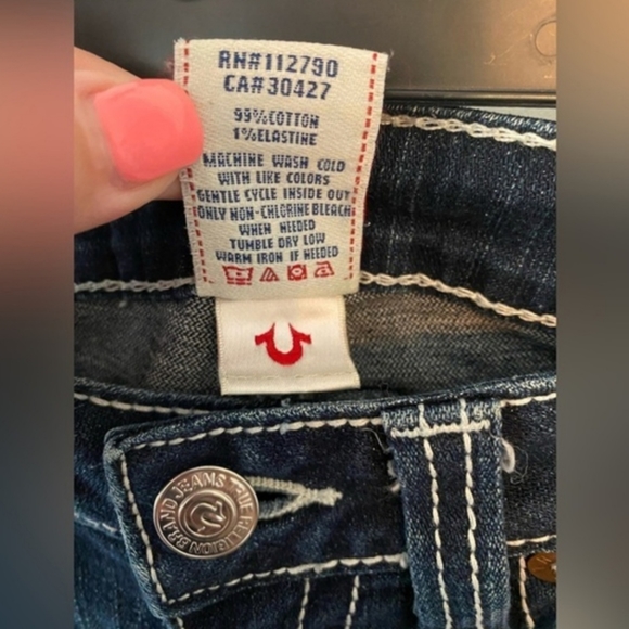 True Religion Women's Becky Bootcut‎ Jeans Dark Blue Stretch Size 30 - Picture 6 of 6